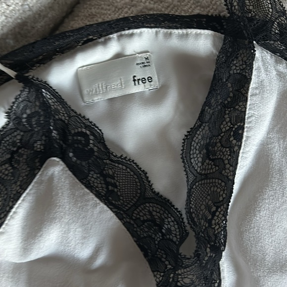 Wilfred Free Cropped Contrast Lace Tank - Agyness Camisole - Picture 4 of 5